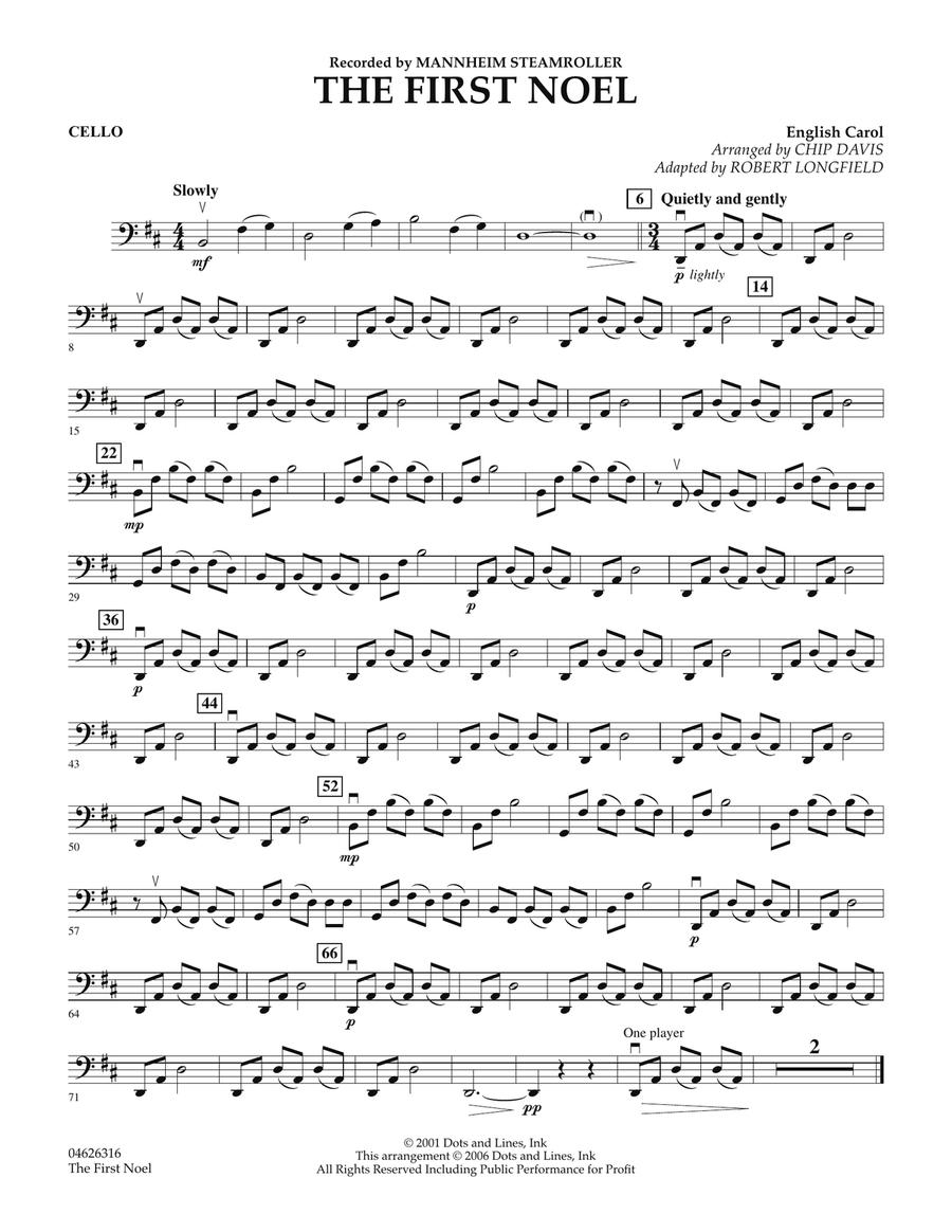 The First Noel - Cello