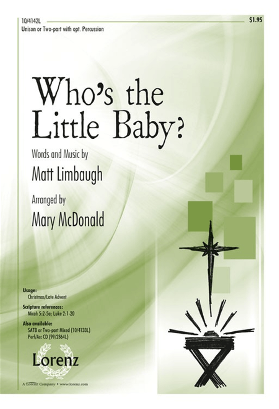 Who's the Little Baby? Unison Choir scores gallery preview page 1