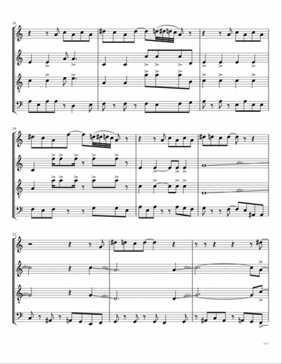 Glass Onion Woodwind Quartet scores gallery preview page 4
