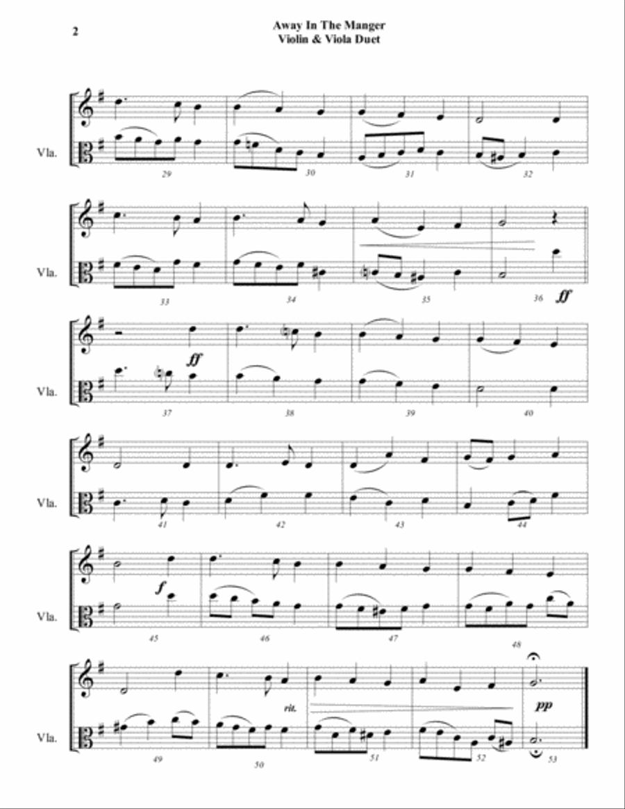 Christmas Duet Collection for Violin and Viola Christmas Duet Collection for Violin and Viola String Duet scores gallery preview page 4