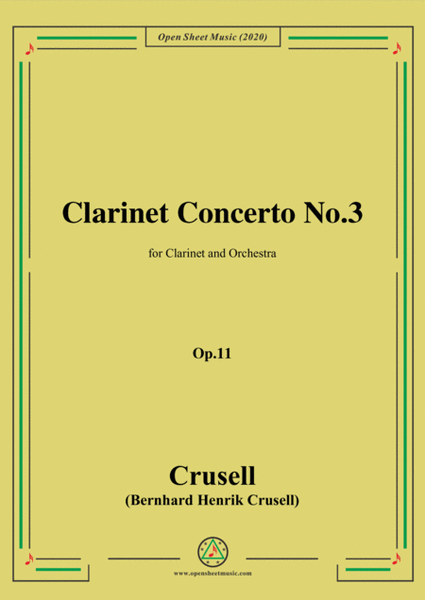 Crusell-Clarinet Concerto No.3,Op.11,for Clarinet and Orchestra image number null