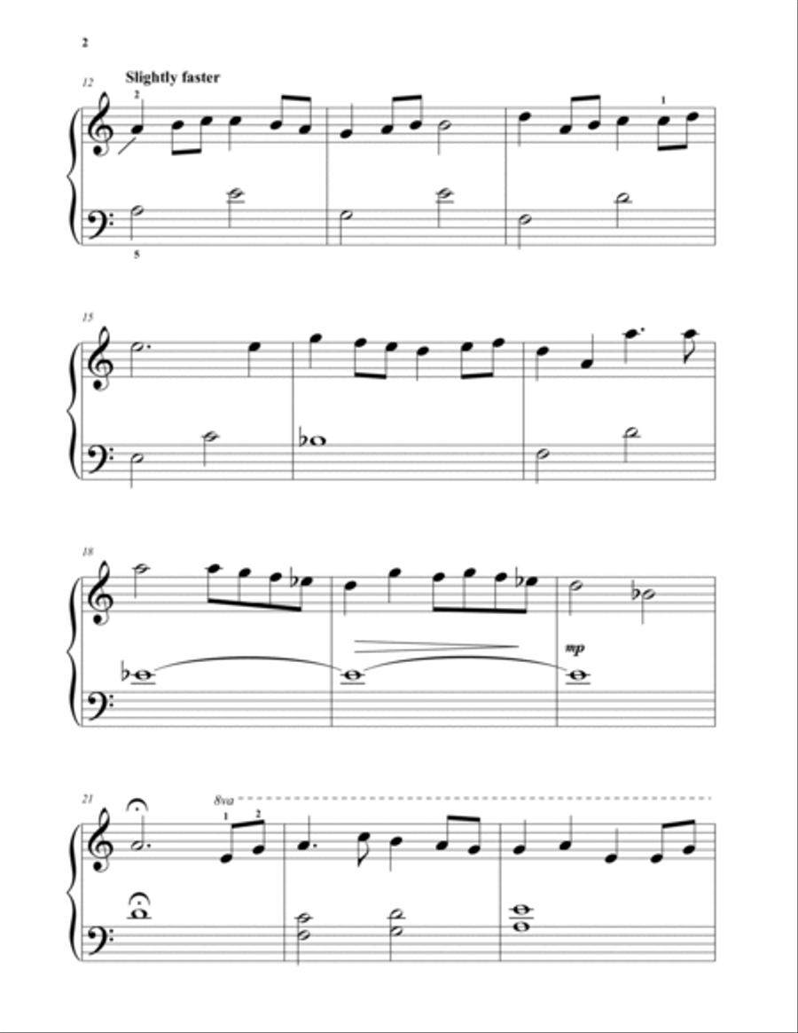 For The Love Of A Princess (from Braveheart) Piano Solo scores gallery preview page 2