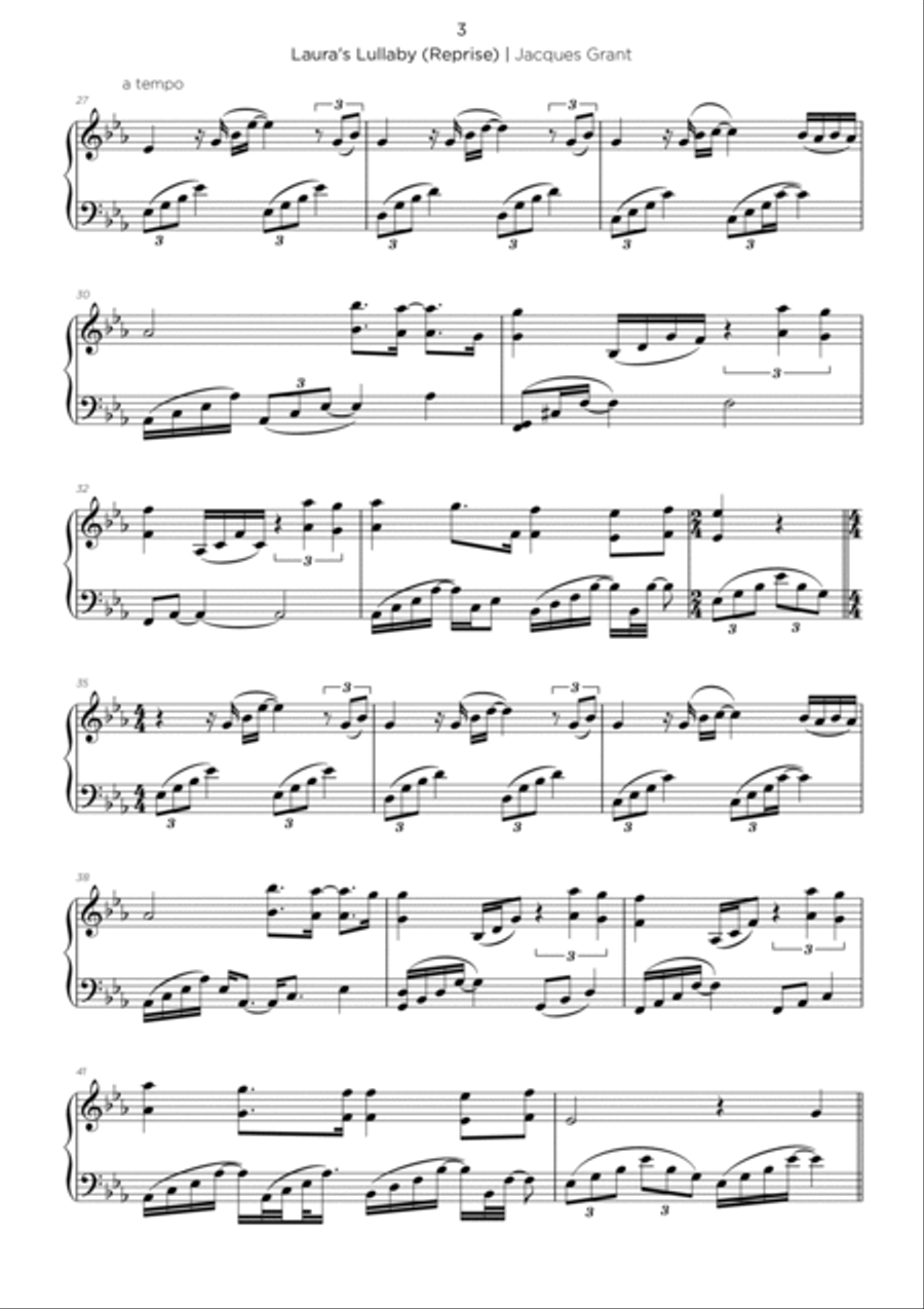 Laura’s Lullaby Laura’s Lullaby Piano Solo scores gallery preview page 3
