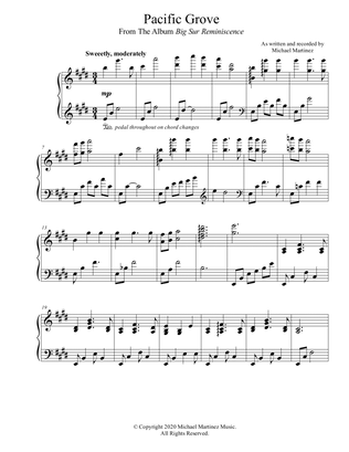Pacific Grove - original piano solo