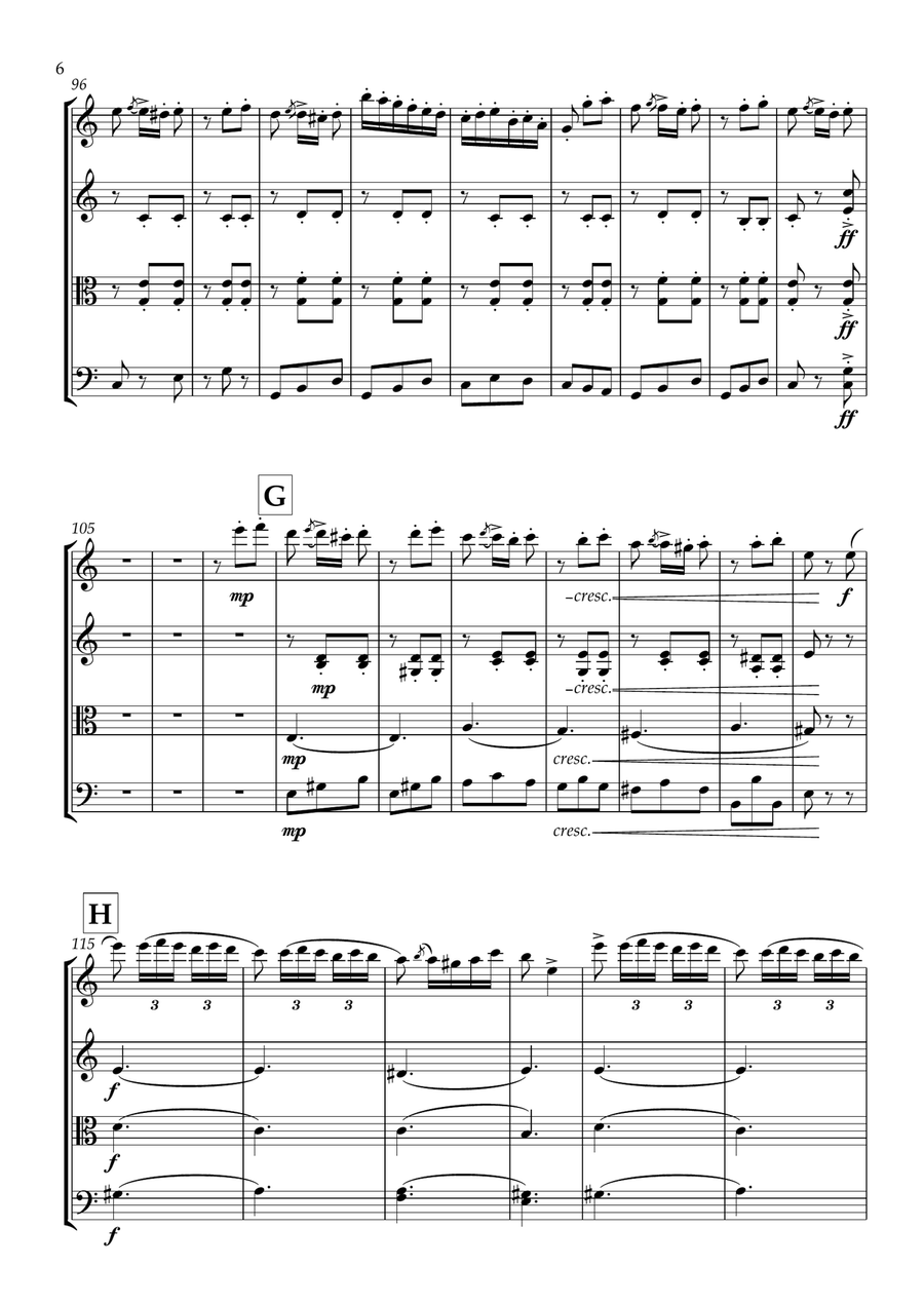 La Boda de Luis Alonso - G. Gimenez - For String Quartet (Full Score) String Quartet scores gallery preview page 6