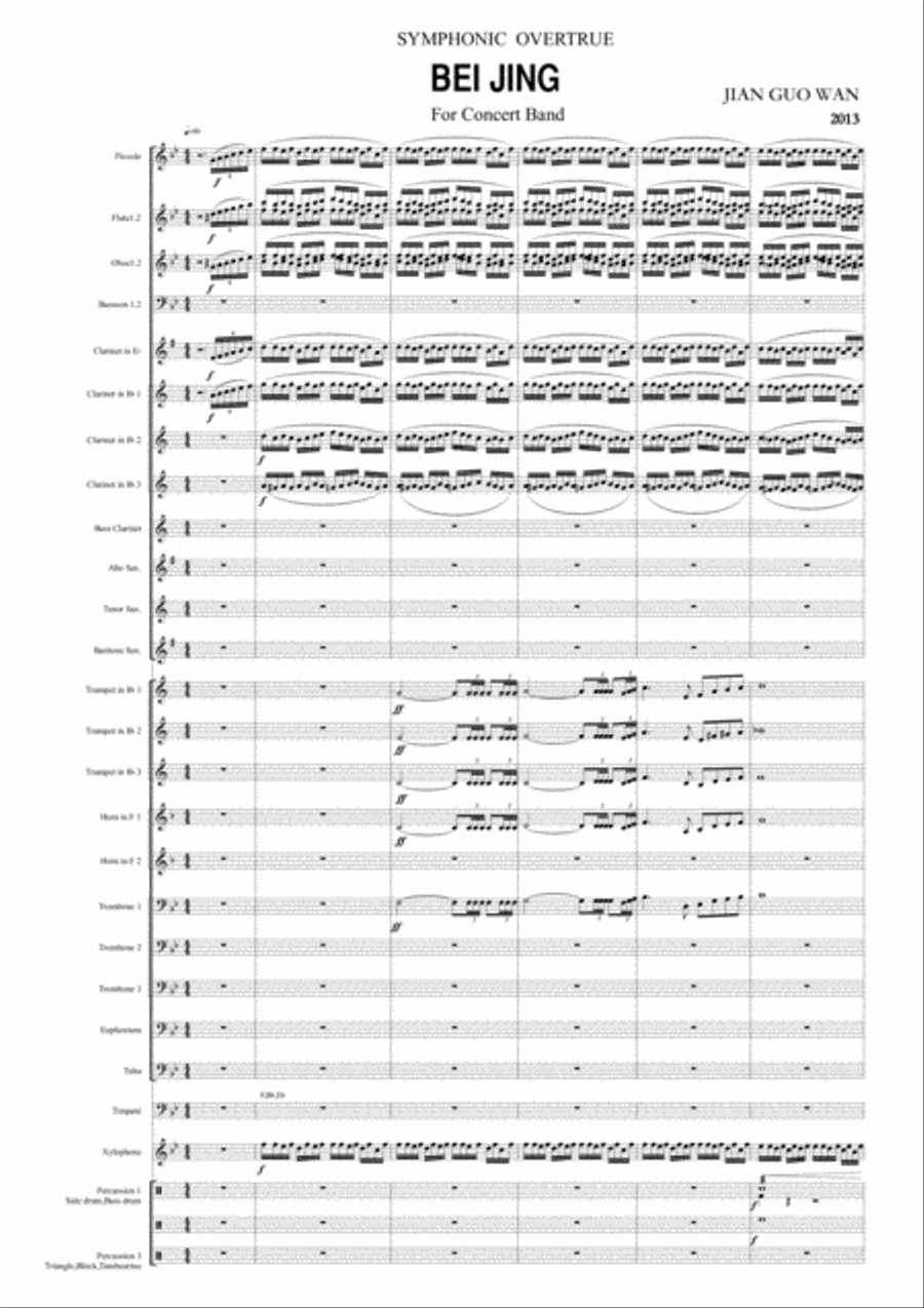BEIJING BEIJING Concert Band scores gallery preview page 2
