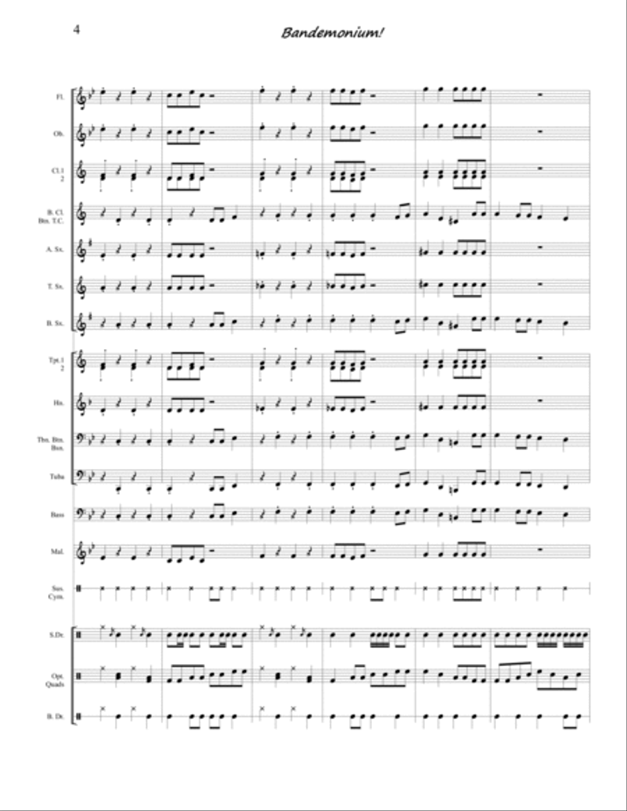 Bandemonium! Bandemonium! Concert Band scores gallery preview page 5
