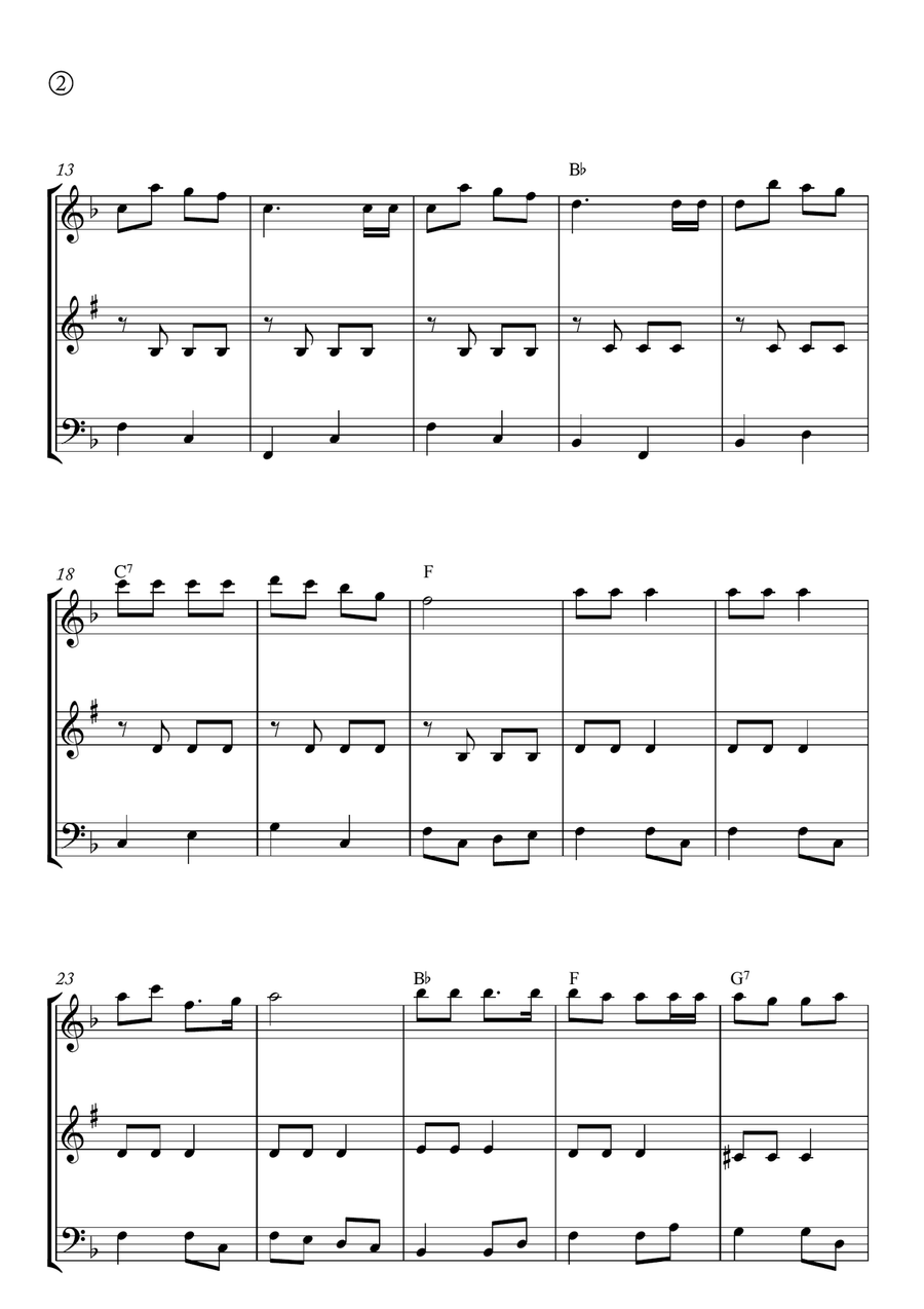 Jingle Bells Woodwind Trio scores gallery preview page 2