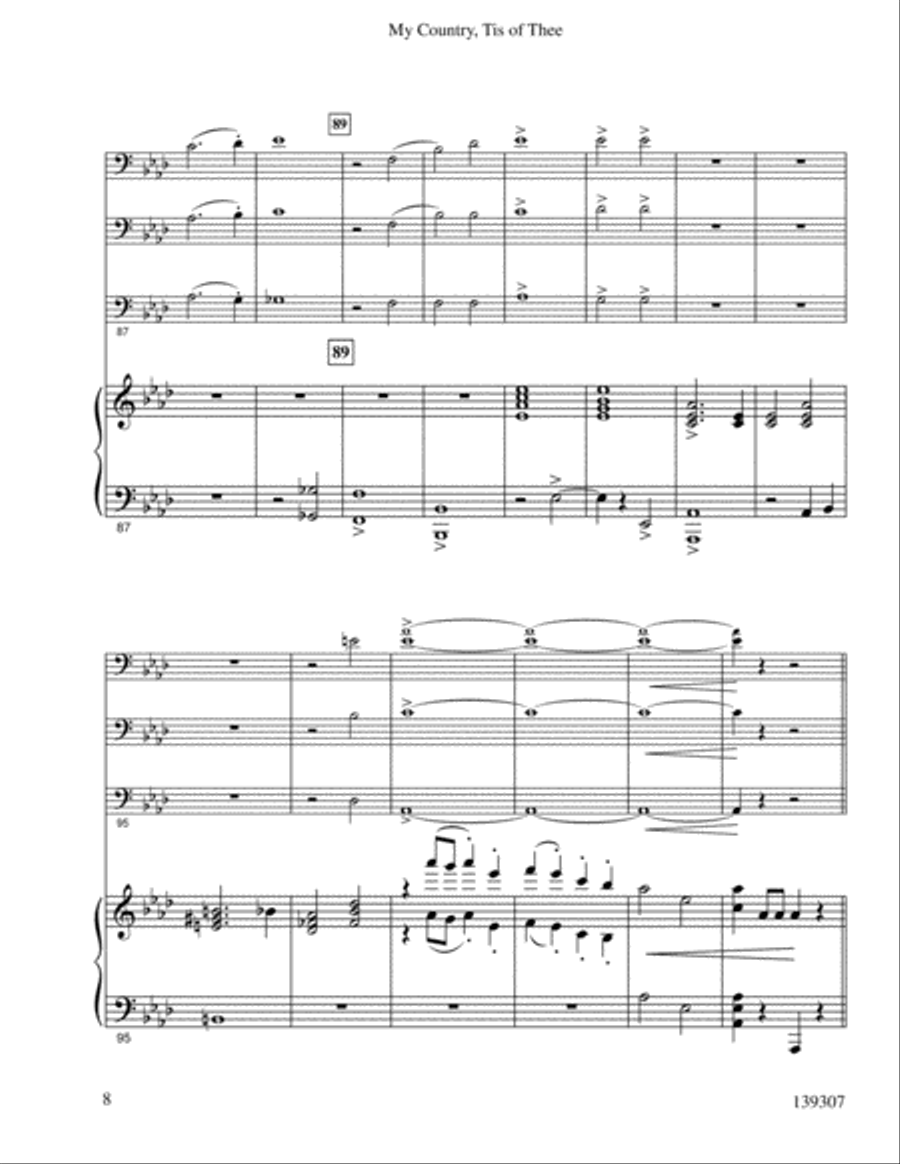 My County Tis Of Thee My County Tis Of Thee Brass Trio scores gallery preview page 9