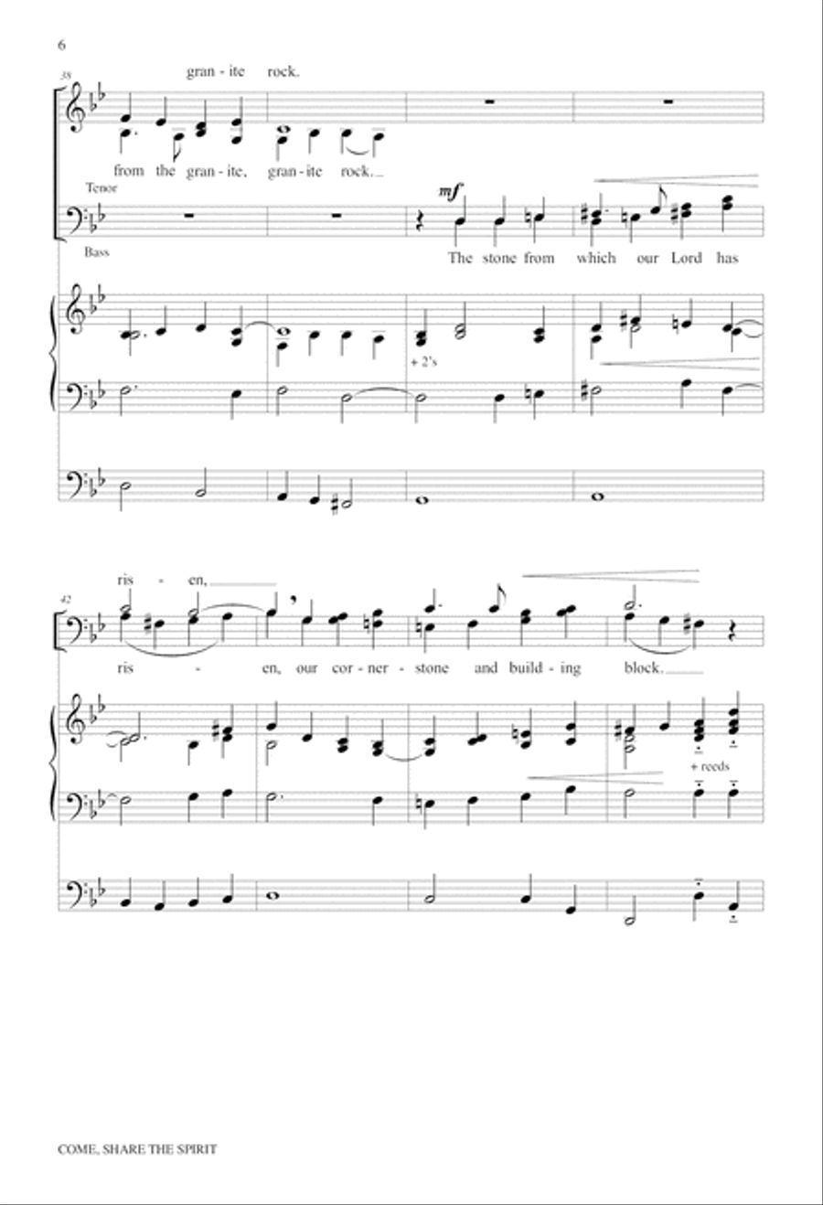 Come Share the Spirit 4-Part scores gallery preview page 6