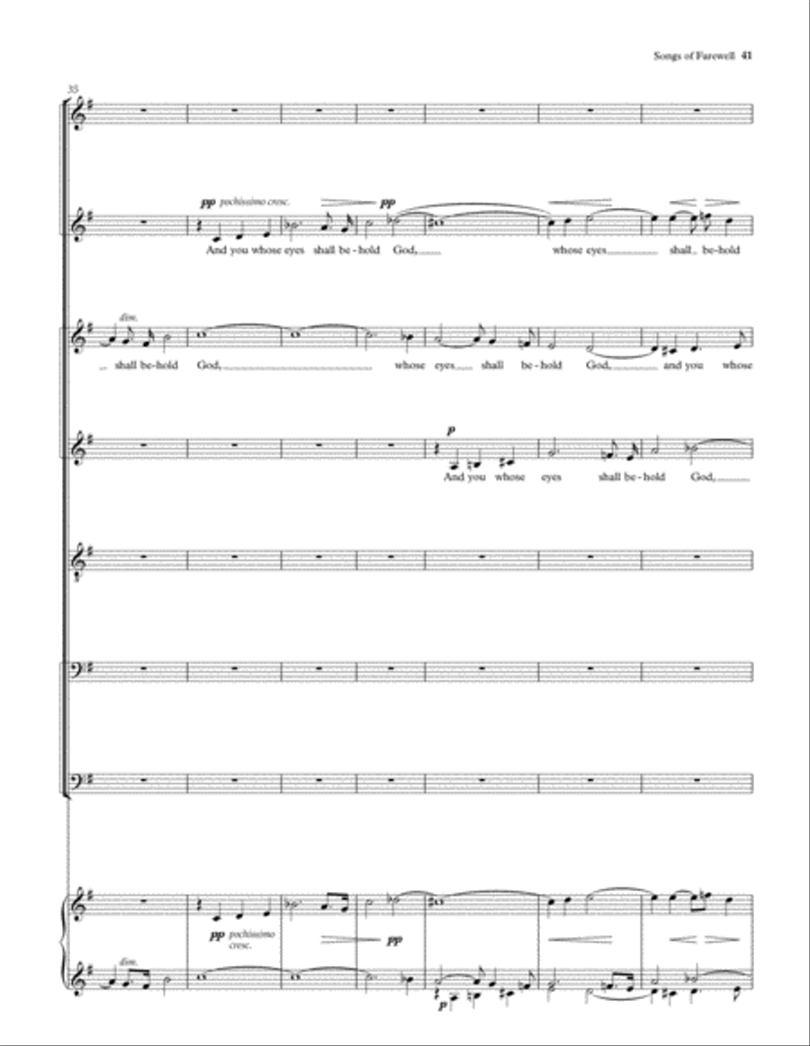 Songs of Farewell Divisi scores gallery preview page 42