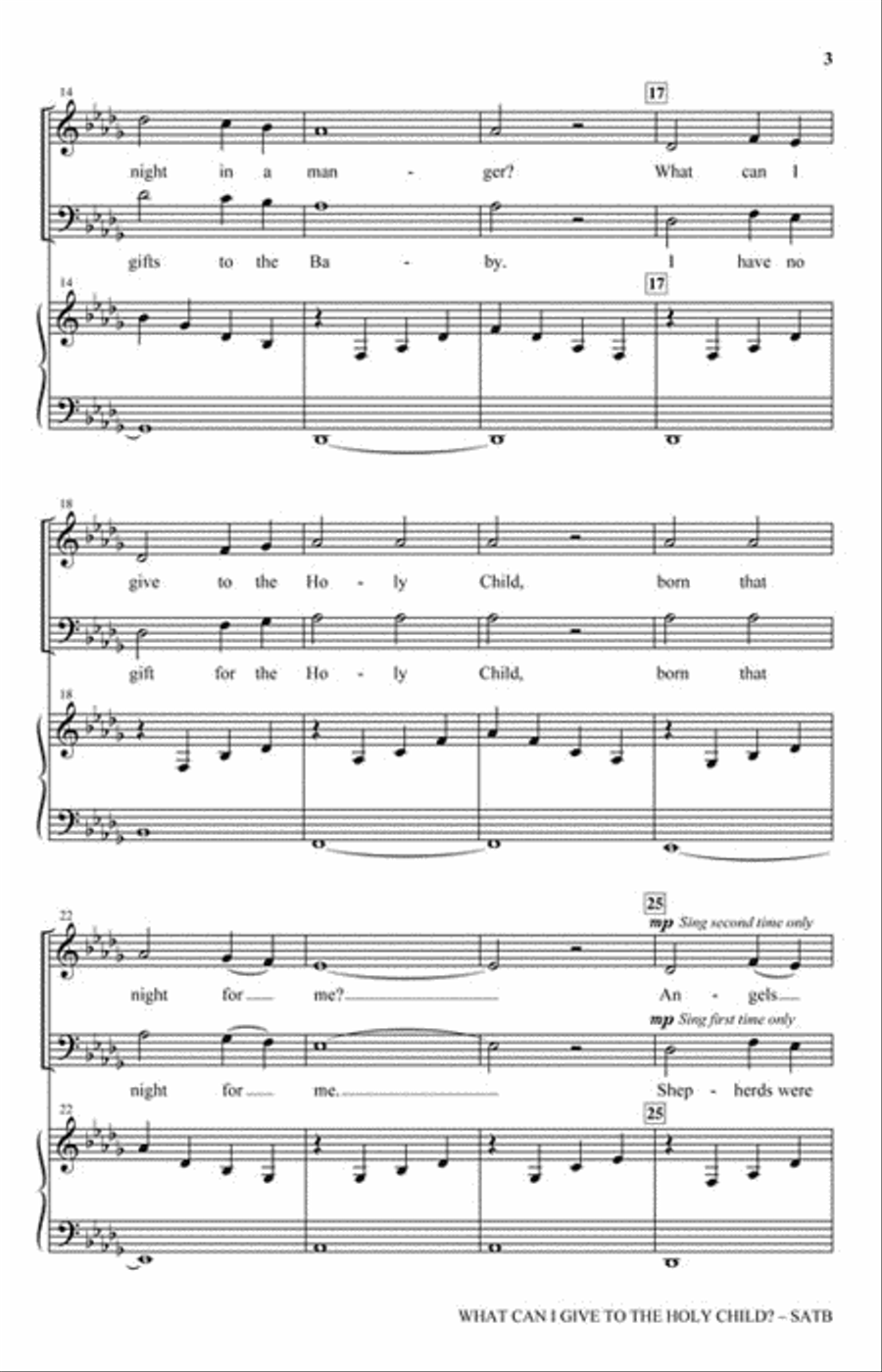 What Can I Give to the Holy Child? 4-Part scores gallery preview page 3