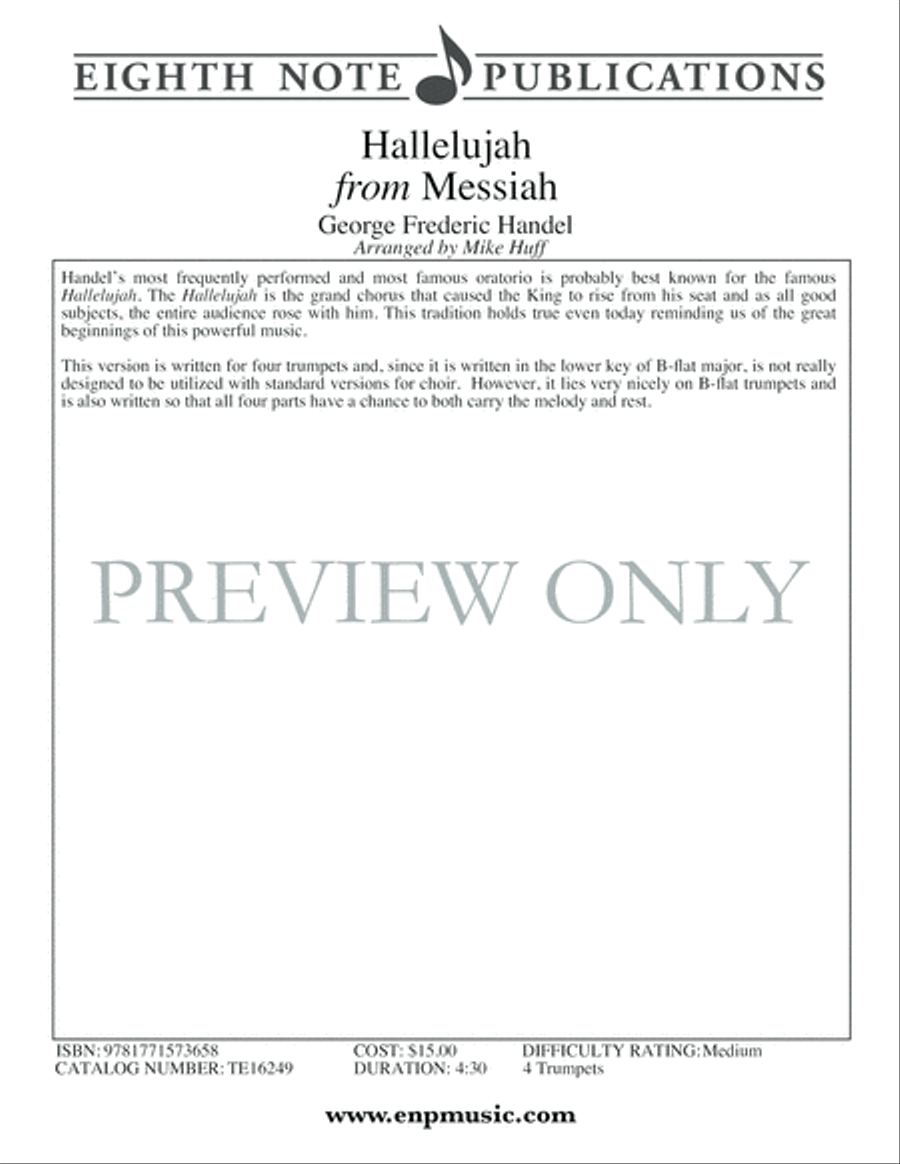 Hallelujah (from Messiah) Small Ensemble scores gallery preview page 2
