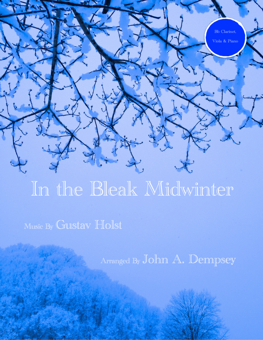 In the Bleak Midwinter (Trio for Clarinet, Viola and Piano) Clarinet scores gallery preview page 1