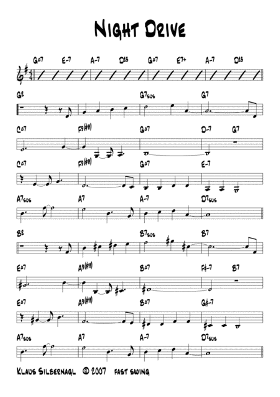 NIGHT DRIVE Small Ensemble scores gallery preview page 1