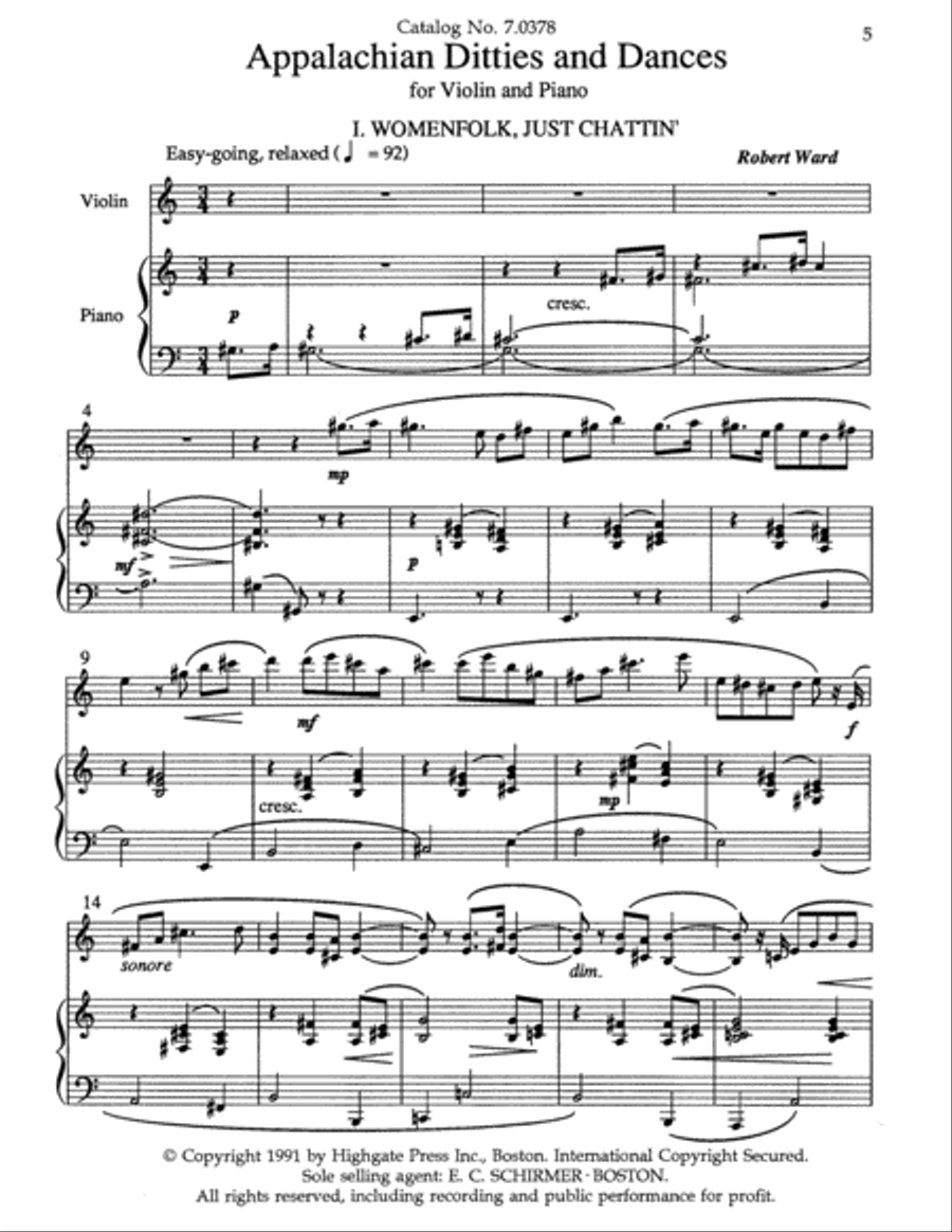 Appalachian Ditties and Dances Violin Solo scores gallery preview page 10