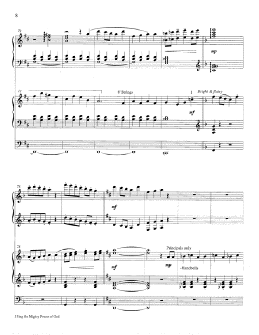 I Sing the Mighty Power of God Organ scores gallery preview page 9