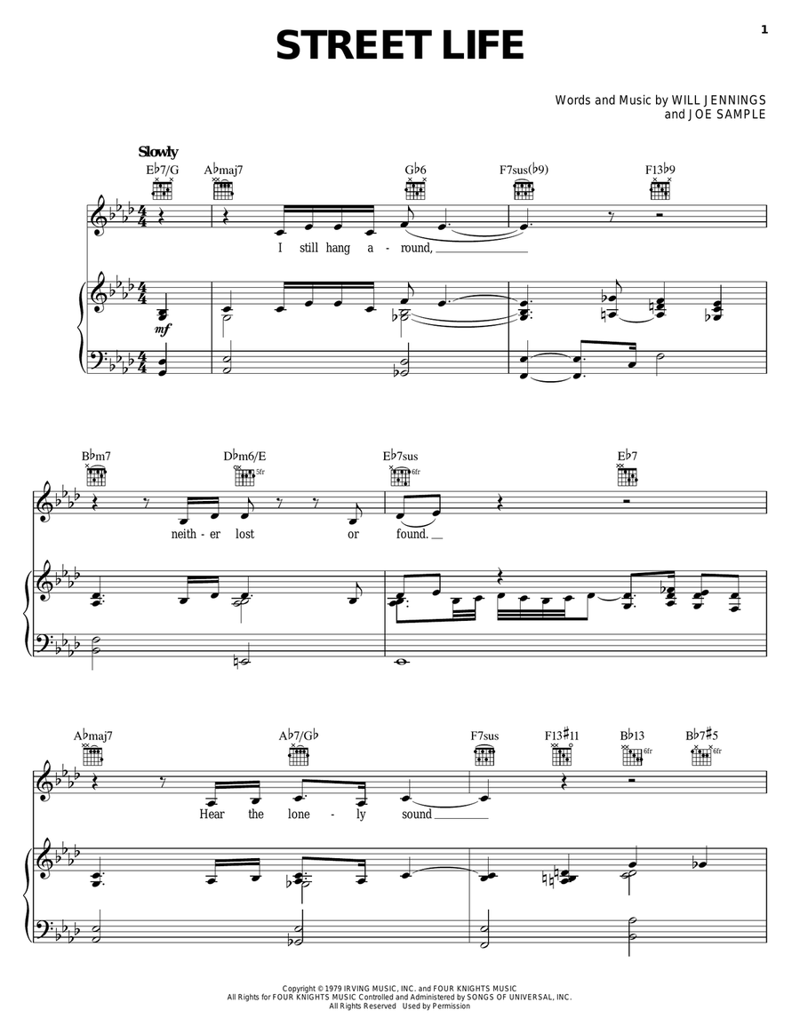 Street Life Street Life Piano, Vocal, Guitar scores gallery preview page 1