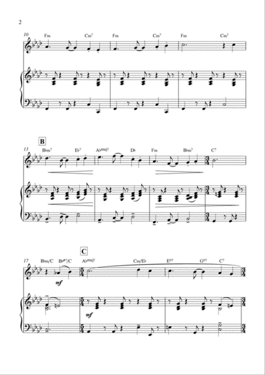 God Rest Ye Jazzy, Gentlemen - alto sax and piano Alto Saxophone scores gallery preview page 3