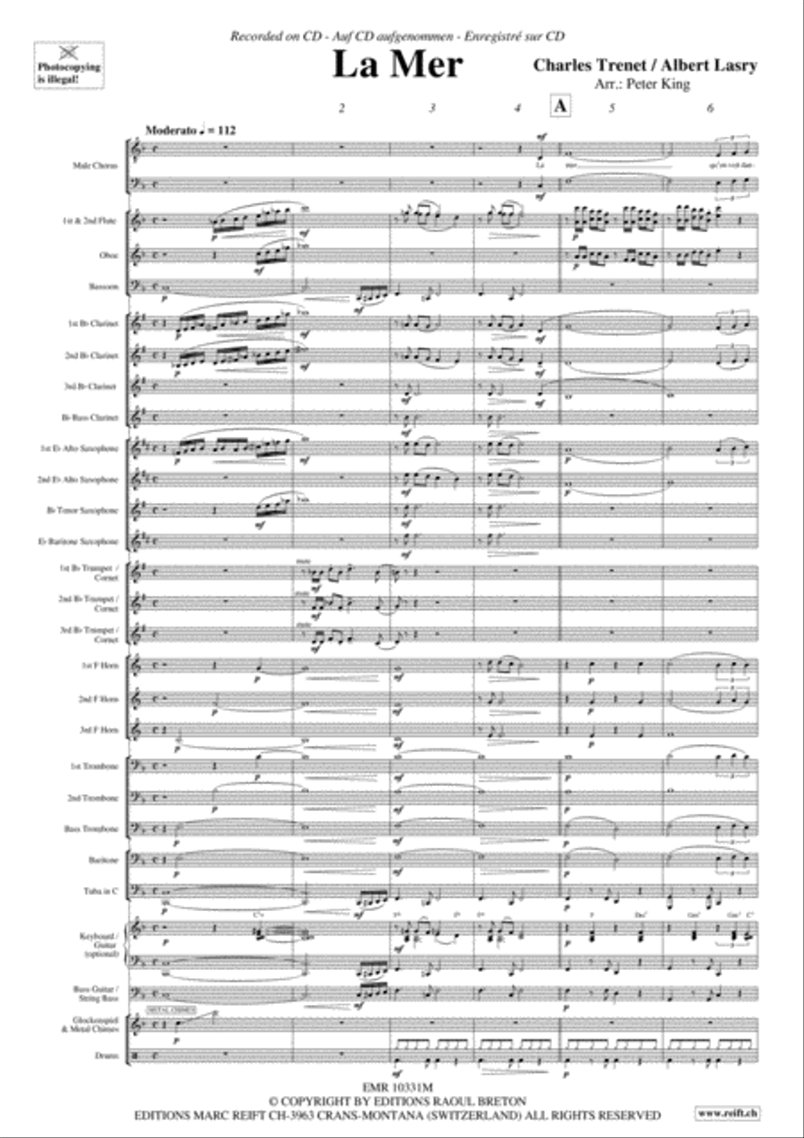 La Mer La Mer Men's Choir scores gallery preview page 4