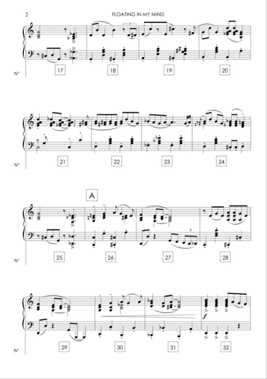 Floating in my mind Piano Solo scores gallery preview page 2