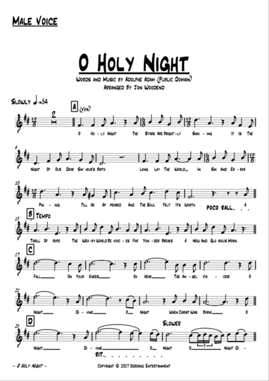 O Holy Night Jazz Ensemble scores gallery preview page 2
