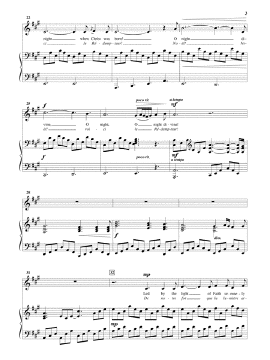 O Holy Night (Cantique De Noel) [Low Voice] Low Voice scores gallery preview page 3