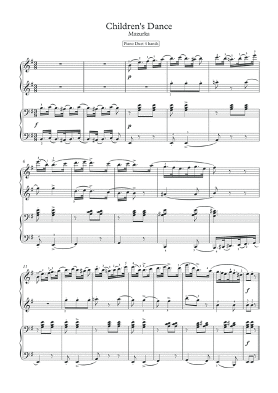 Piano duets 4 hands by Terschak and Hiller 1 Piano, 4-Hands scores gallery preview page 6