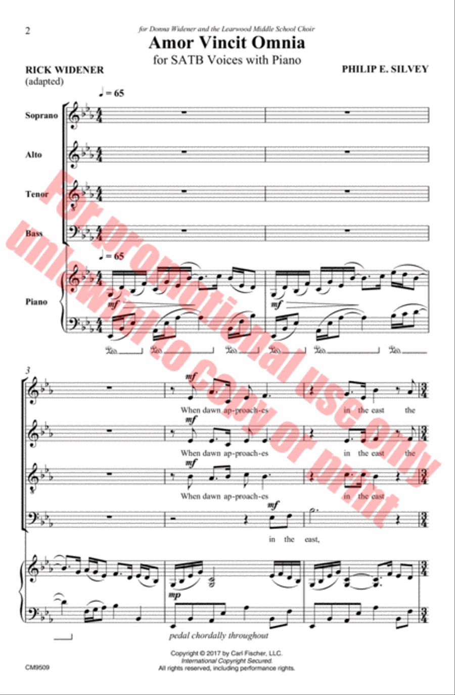 Amor Vincit Omnia 4-Part scores gallery preview page 3