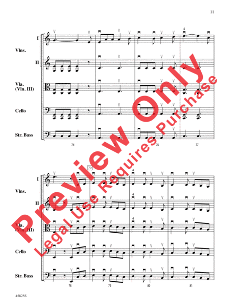 When Johnny Comes Marching Home String Orchestra scores gallery preview page 11
