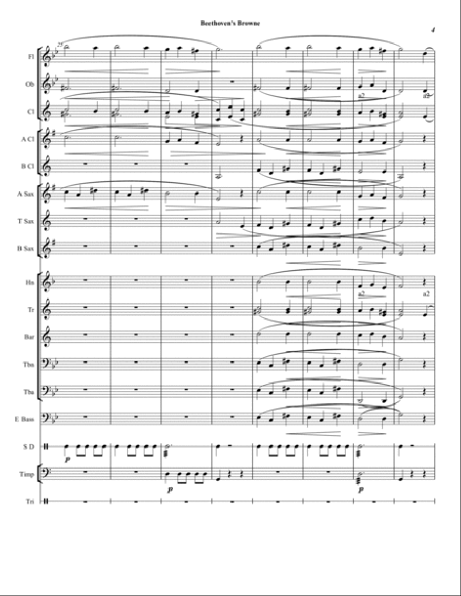 Beethoven’s Browne Concert Band scores gallery preview page 5
