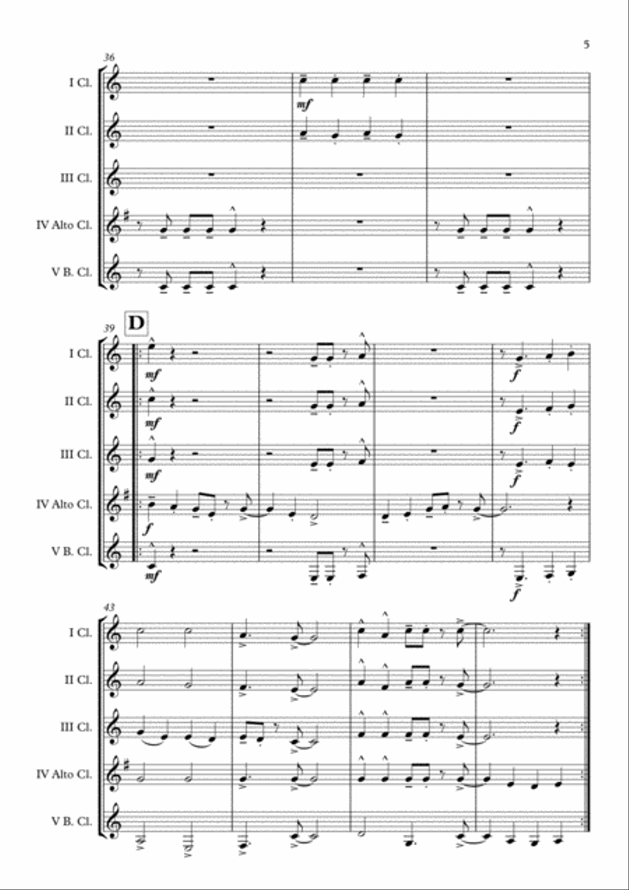 I Want You Back Clarinet Choir scores gallery preview page 6