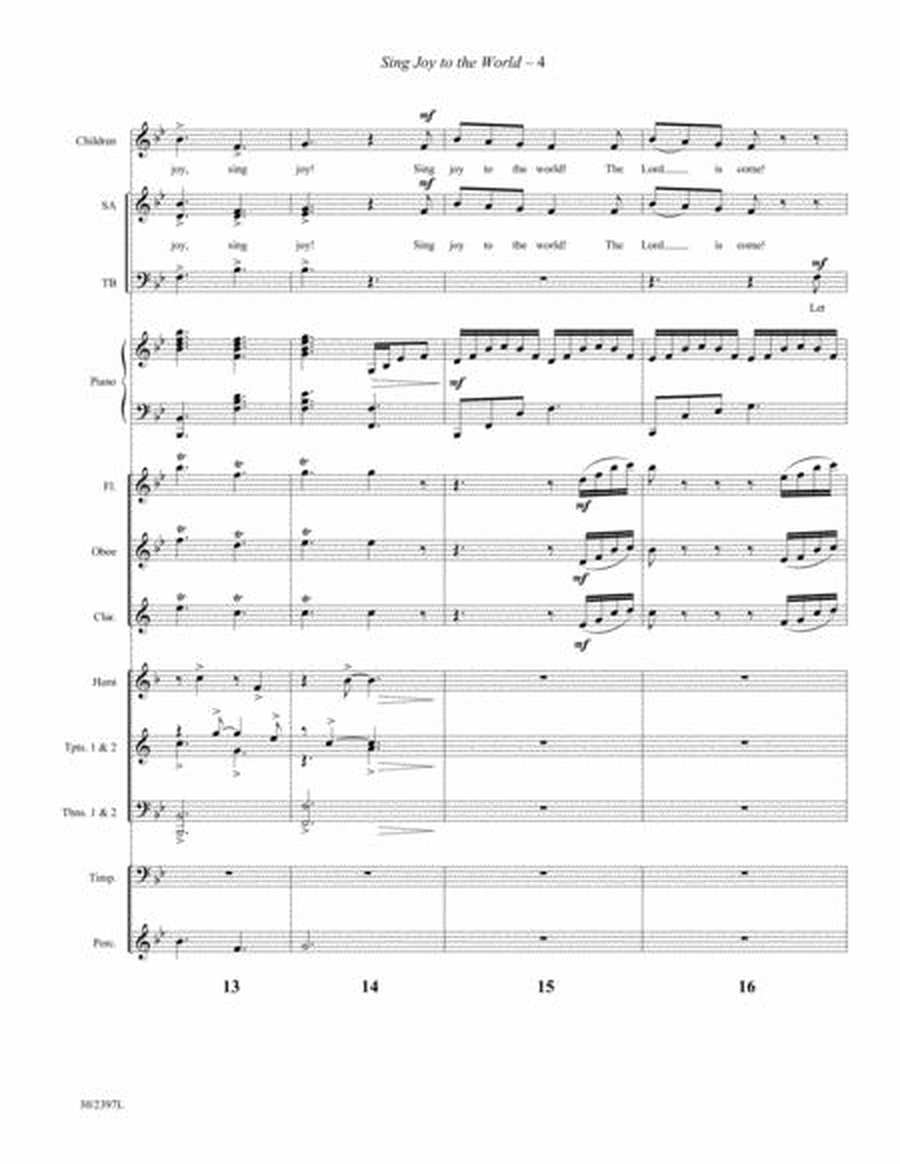 Sing Joy to the World - Instrumental Ensemble Score and Parts