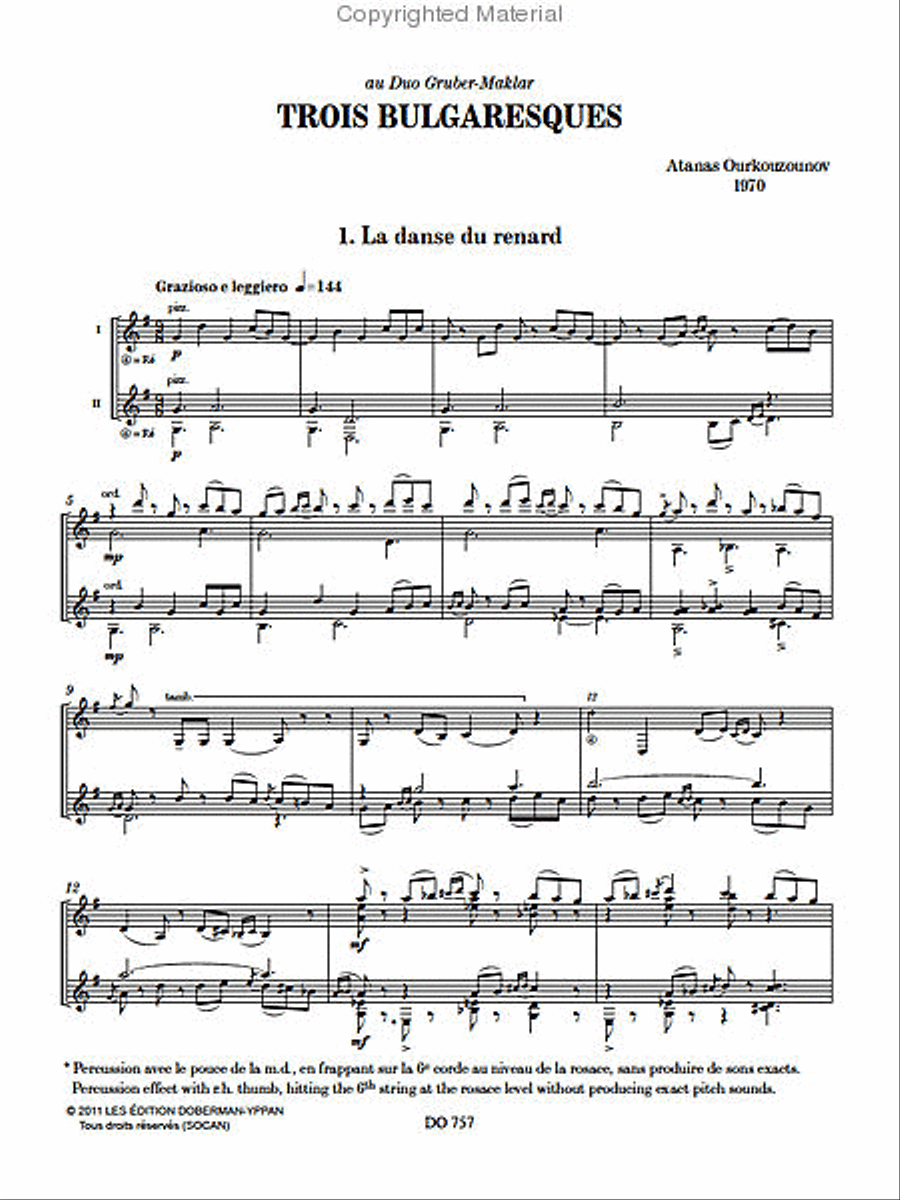 Trois bulgaresques Trois bulgaresques Classical Guitar scores gallery preview page 2