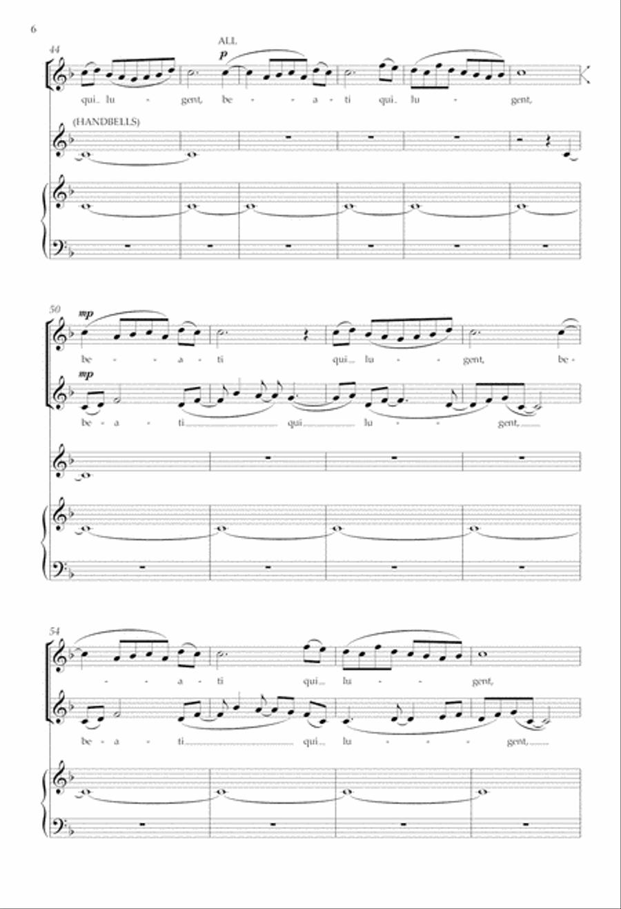 Beatitude IV: Beati qui lugent (Blessed are they that grieve) Women's Choir scores gallery preview page 6