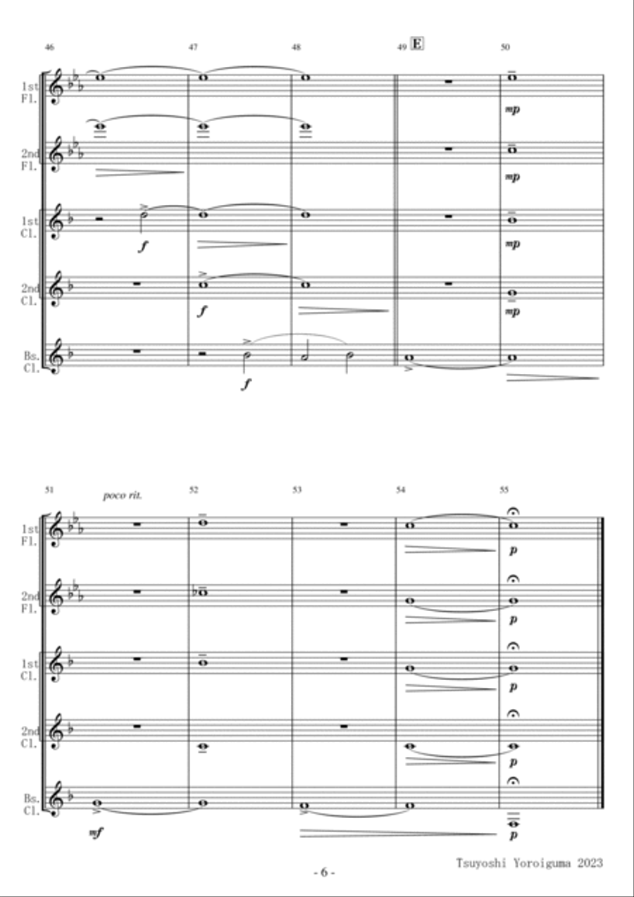 <Wood wind Quintet> Joy to the World ! (Hark the glad sound ! ) Woodwind Quintet scores gallery preview page 6