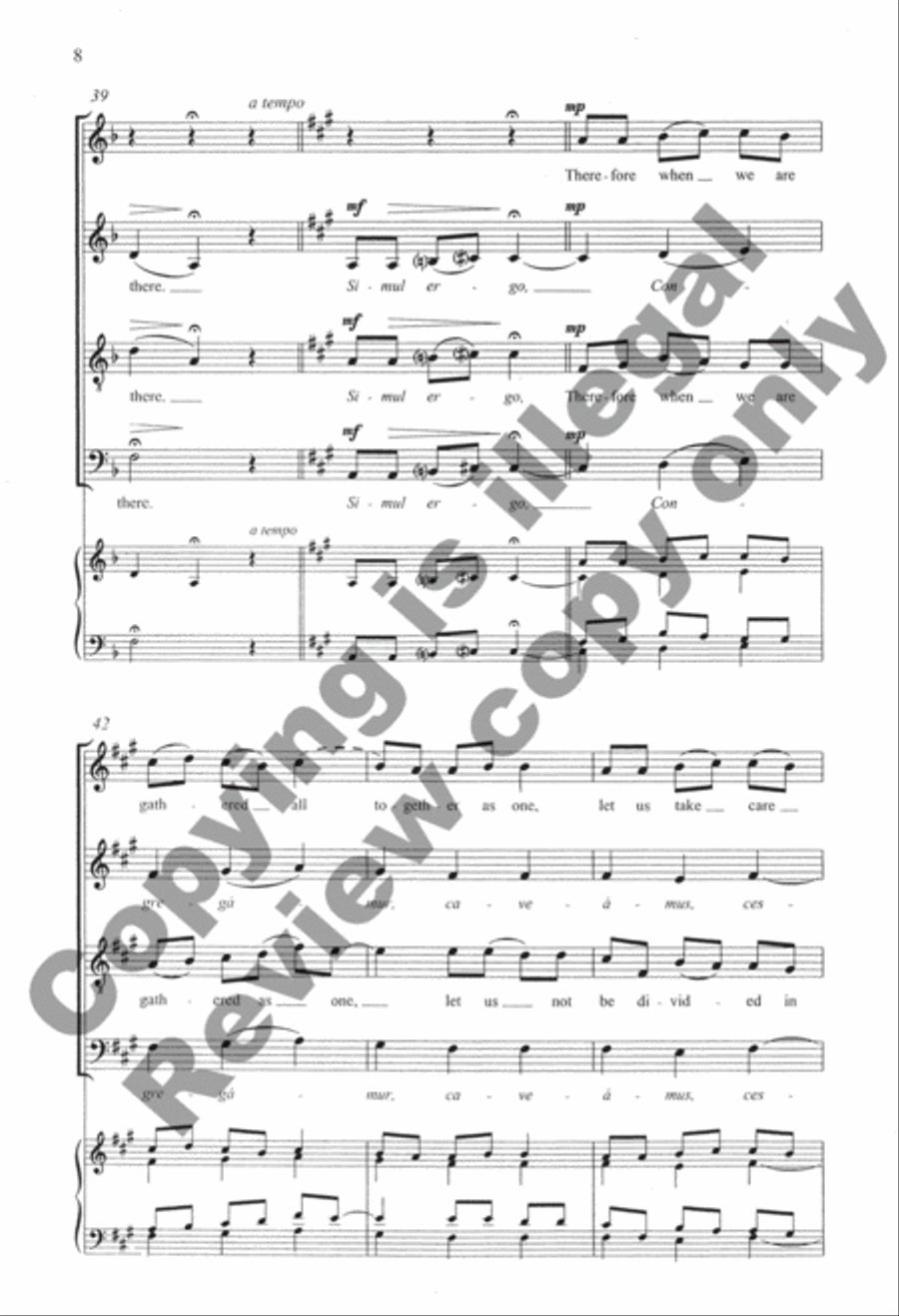 Ubi Caritas Ubi Caritas 4-Part scores gallery preview page 9