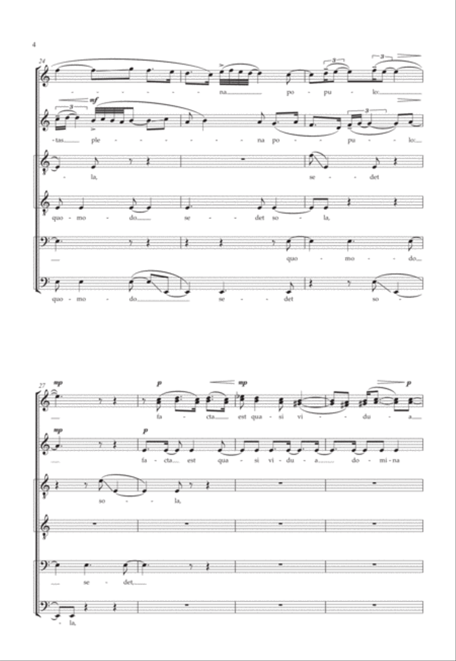 Lamentations of Jeremiah Divisi scores gallery preview page 6