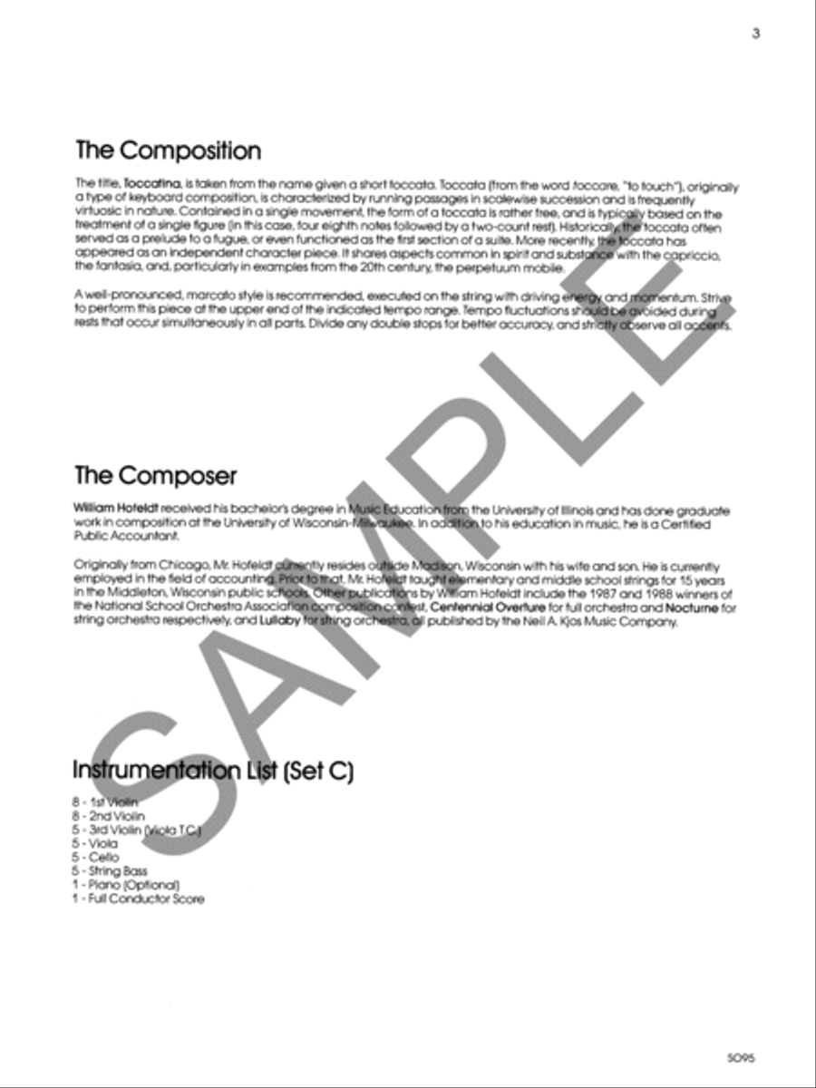Toccatina - Score String Orchestra scores gallery preview page 3