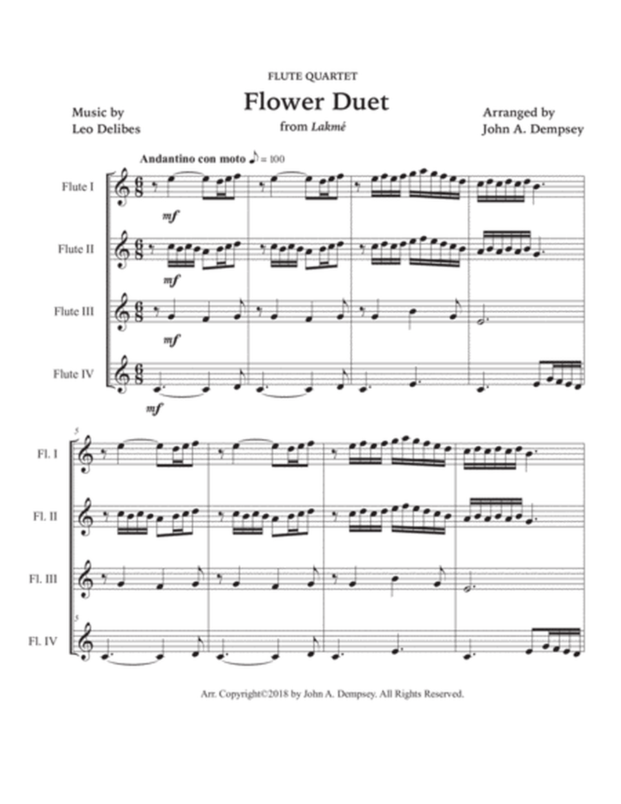 Flower Duet (Flute Quartet) image number null