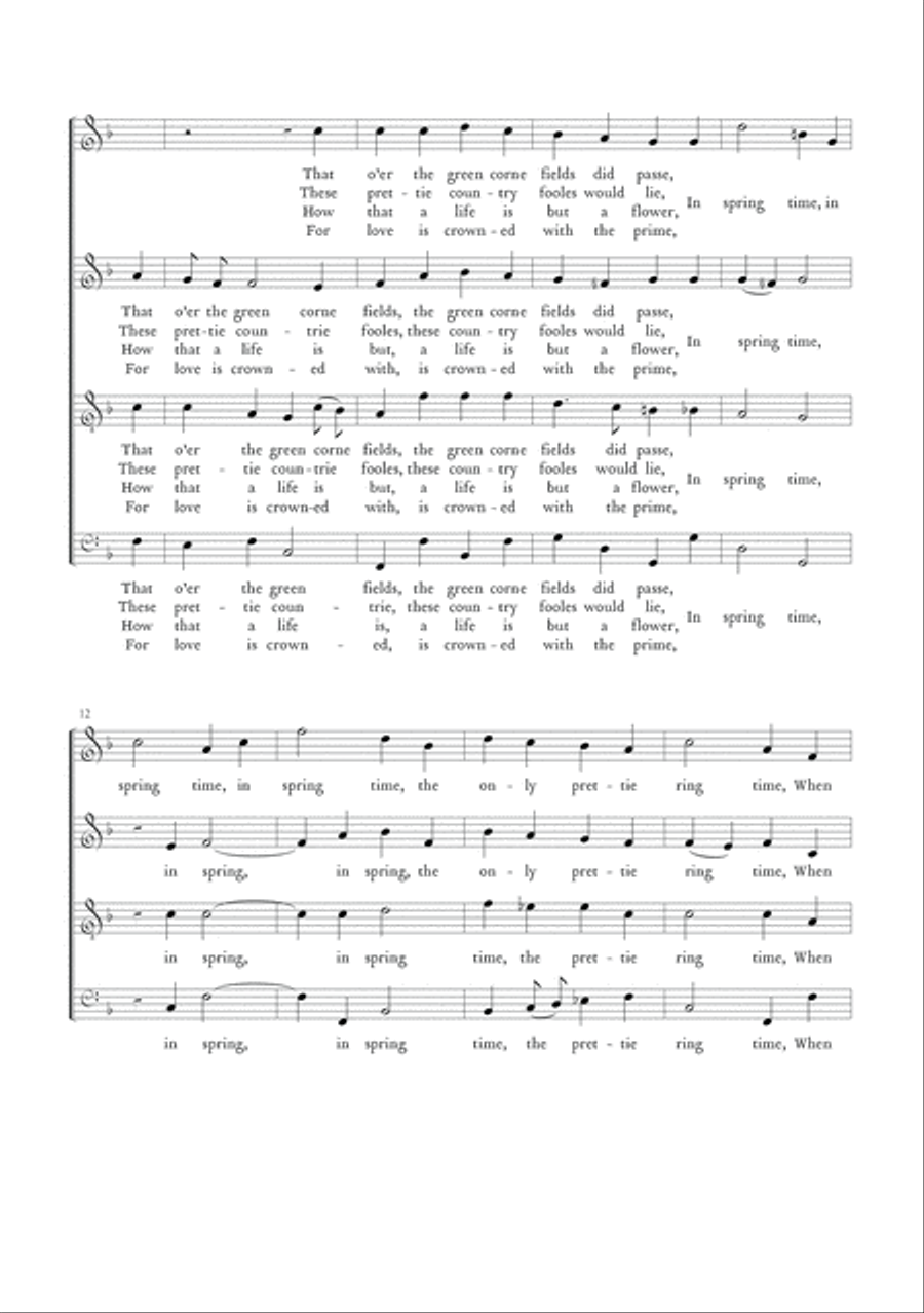It Was a Lover and His Lasse 4-Part scores gallery preview page 2