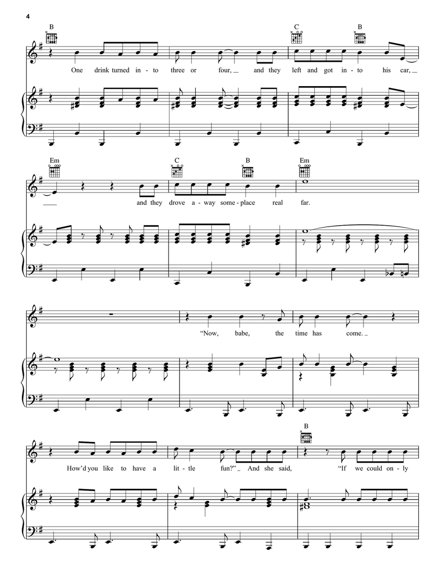Date Rape Piano, Vocal, Guitar scores gallery preview page 4