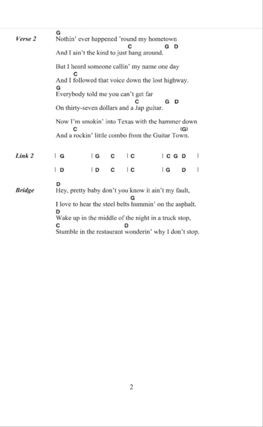 Guitar Town Electric Guitar scores gallery preview page 2