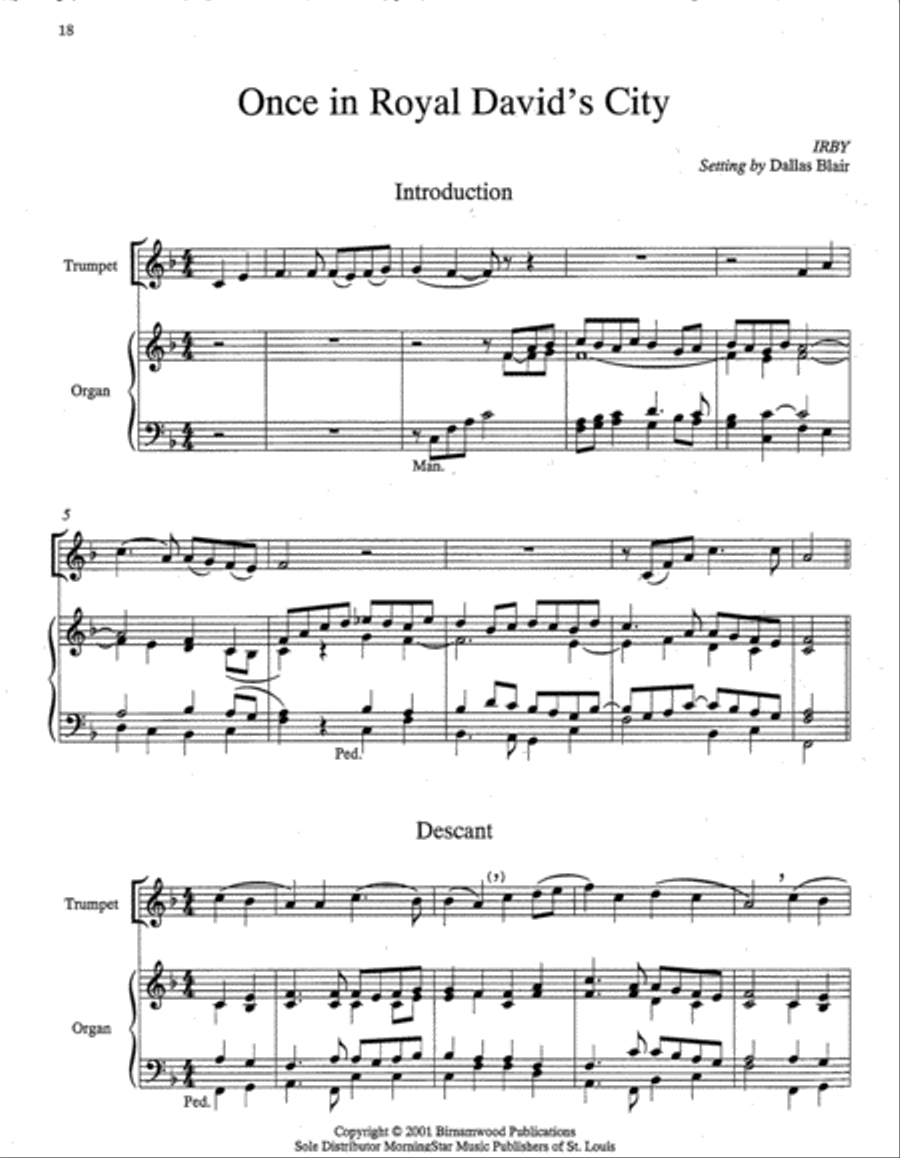 Hymn Introductions and Descants for Trumpet and Organ, Set 3 Trumpet scores gallery preview page 10