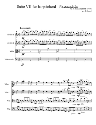 Suite VII fur harpsichord - Passacaille