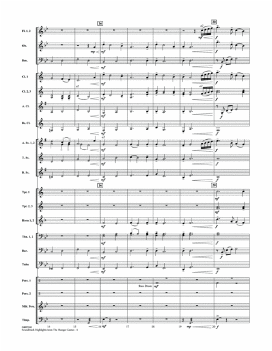The Hunger Games (Soundtrack Highlights) - Full Score Concert Band scores gallery preview page 4