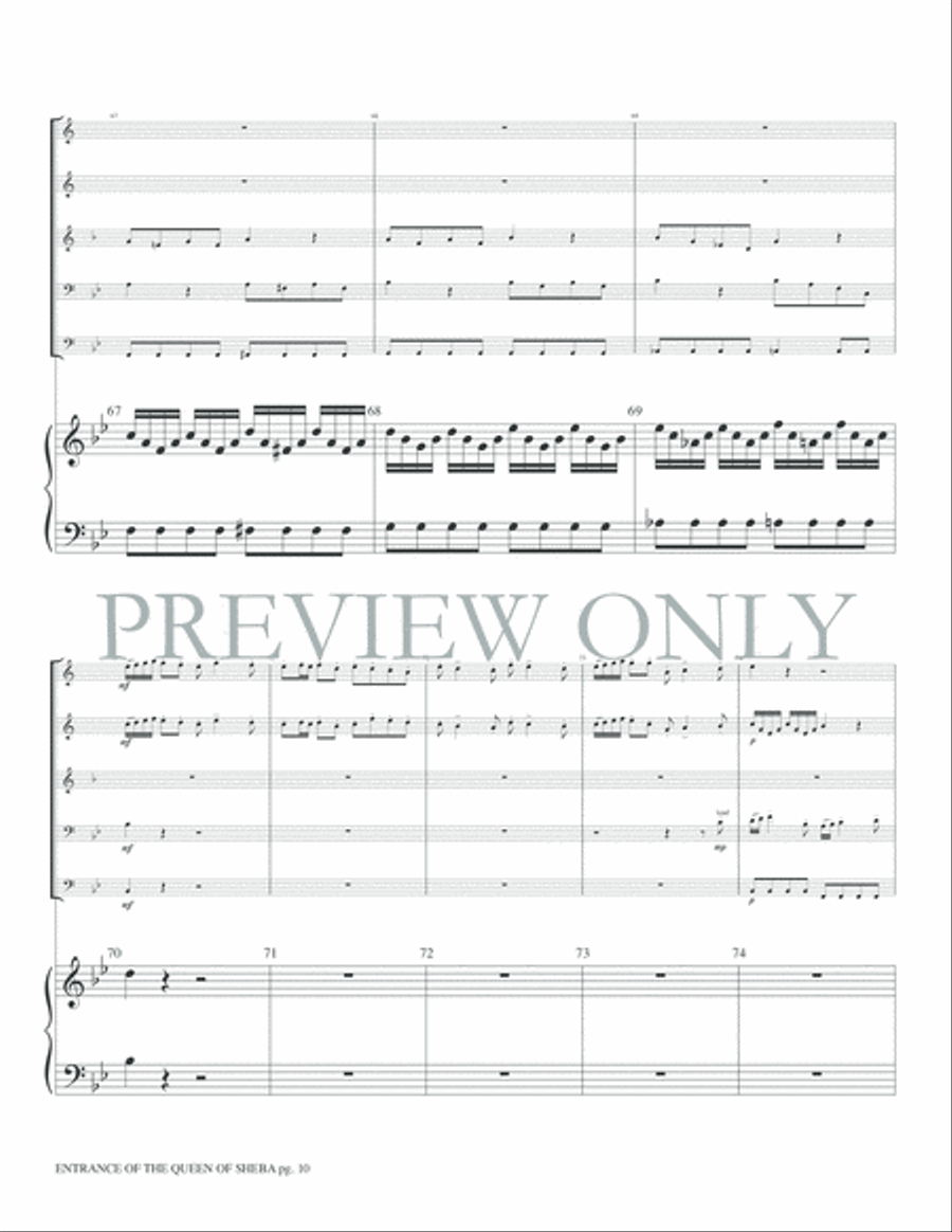 Entrance of the Queen of Sheba Brass Ensemble scores gallery preview page 12