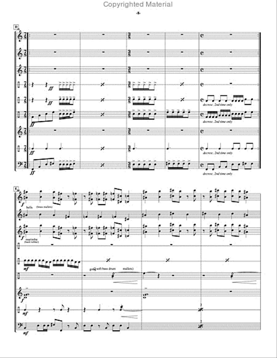 Overture for Percussion Percussion Ensemble scores gallery preview page 9
