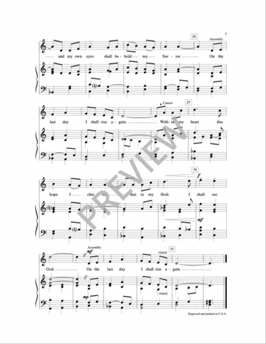 I Know That My Redeemer Lives 4-Part scores gallery preview page 3