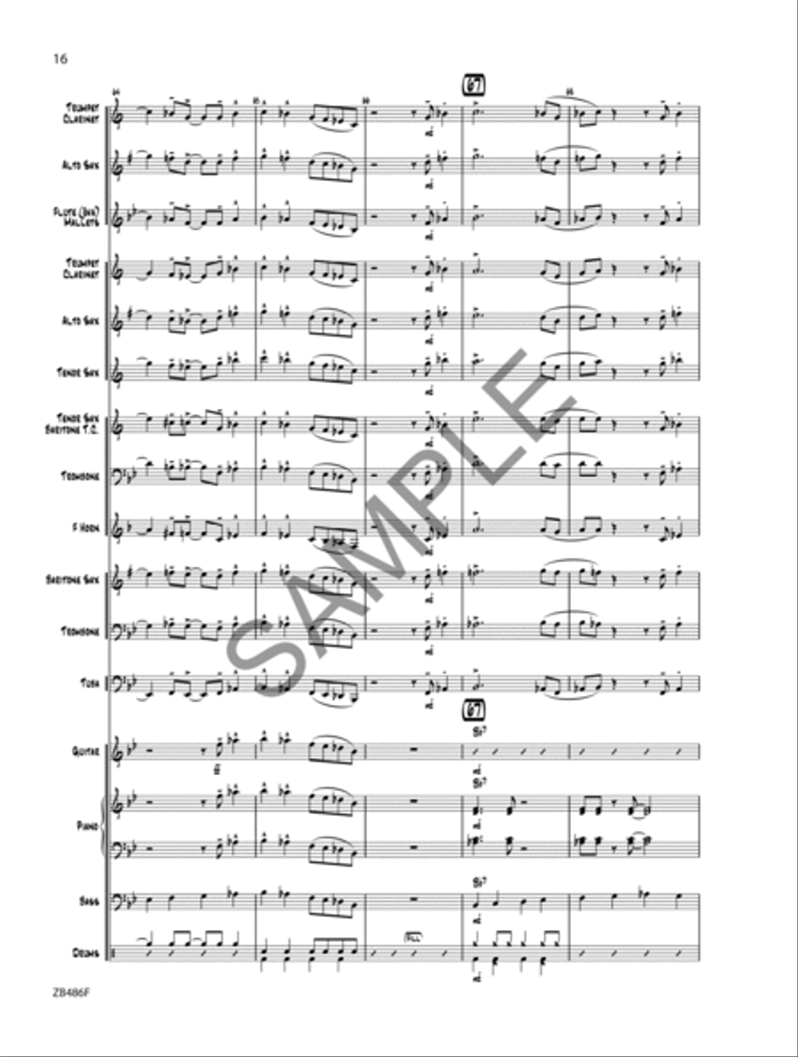 What About Blues? - Score Concert Band scores gallery preview page 17